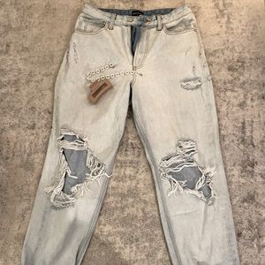 White Fox Light-Wash Ripped Jeans